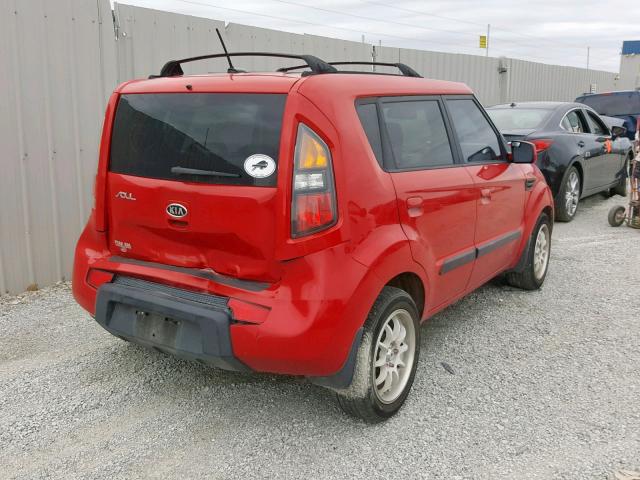 KNDJT2A26A7168709 - 2010 KIA SOUL + RED photo 4