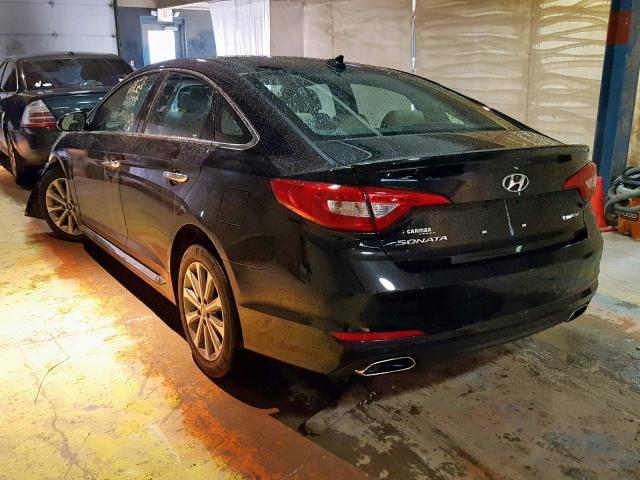 5NPE34AF5GH433351 - 2016 HYUNDAI SONATA SPO BLACK photo 3