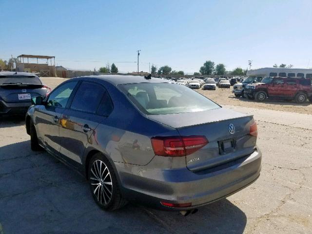 3VWD17AJ3GM252344 - 2016 VOLKSWAGEN JETTA SPOR GRAY photo 3