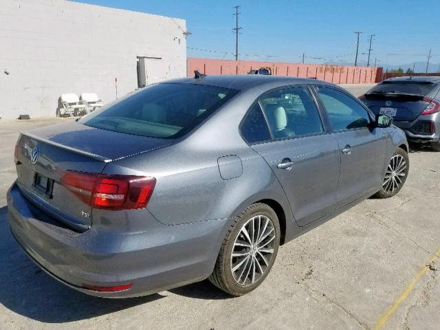 3VWD17AJ3GM252344 - 2016 VOLKSWAGEN JETTA SPOR GRAY photo 4