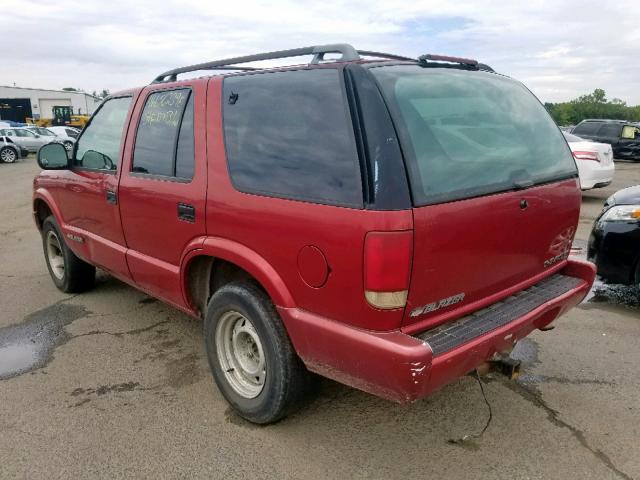 1GNCS13W8V2178660 - 1997 CHEVROLET BLAZER BURGUNDY photo 3