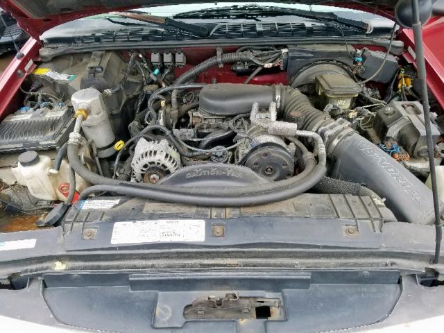 1GNCS13W8V2178660 - 1997 CHEVROLET BLAZER BURGUNDY photo 7