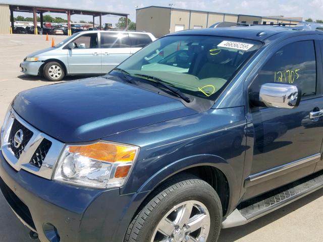 5N1BA0NF6DN611934 - 2013 NISSAN ARMADA PLA BLUE photo 9