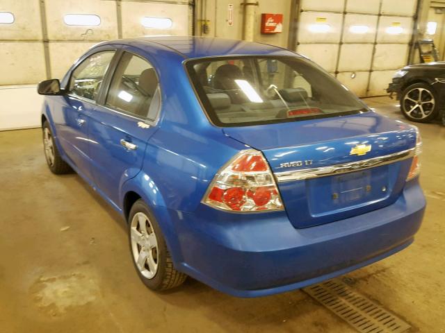 KL1TG56EX9B352732 - 2009 CHEVROLET AVEO LT BLUE photo 3