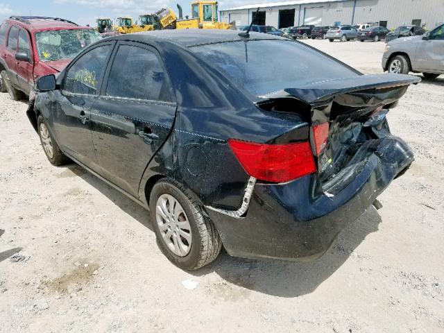 KNAFU4A22B5380614 - 2011 KIA FORTE EX BLACK photo 3