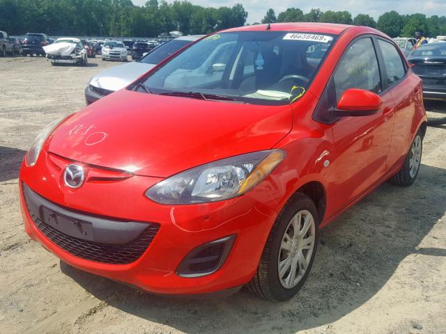 JM1DE1KY2C0138803 - 2012 MAZDA MAZDA2 RED photo 2