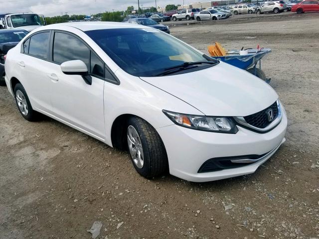 19XFB2F50EE030293 - 2014 HONDA CIVIC LX WHITE photo 1