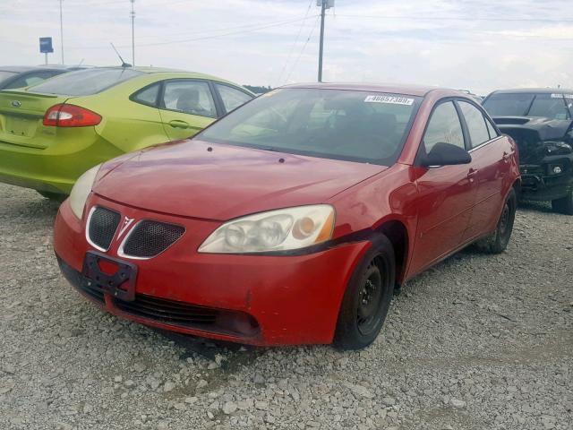 1G2ZF55B164253573 - 2006 PONTIAC G6 SE RED photo 2