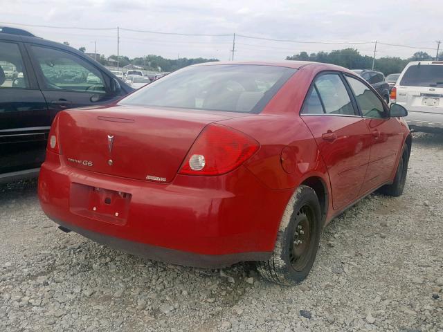 1G2ZF55B164253573 - 2006 PONTIAC G6 SE RED photo 4