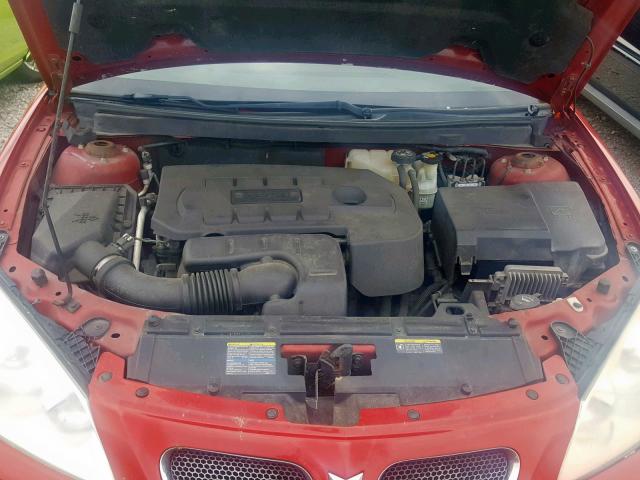 1G2ZF55B164253573 - 2006 PONTIAC G6 SE RED photo 7