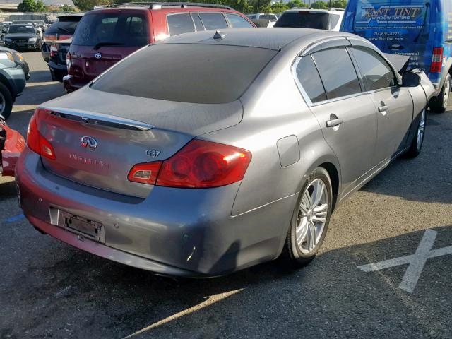 JN1CV6APXDM305889 - 2013 INFINITI G37 BASE GRAY photo 4