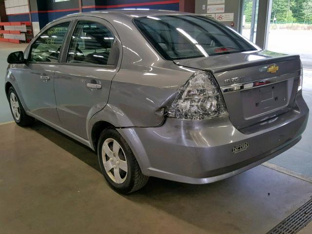 KL1TD5DE4AB047632 - 2010 CHEVROLET AVEO LS GRAY photo 3