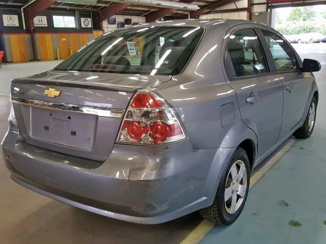 KL1TD5DE4AB047632 - 2010 CHEVROLET AVEO LS GRAY photo 4