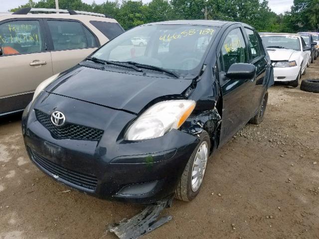 JTDKT4K30A5295734 - 2010 TOYOTA YARIS BLACK photo 2