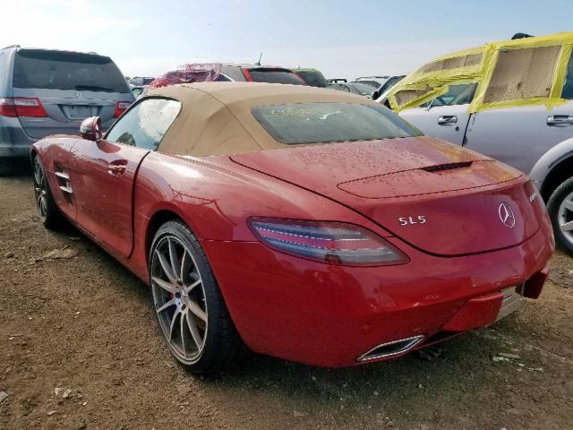 WDDRK7HA9CA008660 - 2012 MERCEDES-BENZ SLS AMG RED photo 3