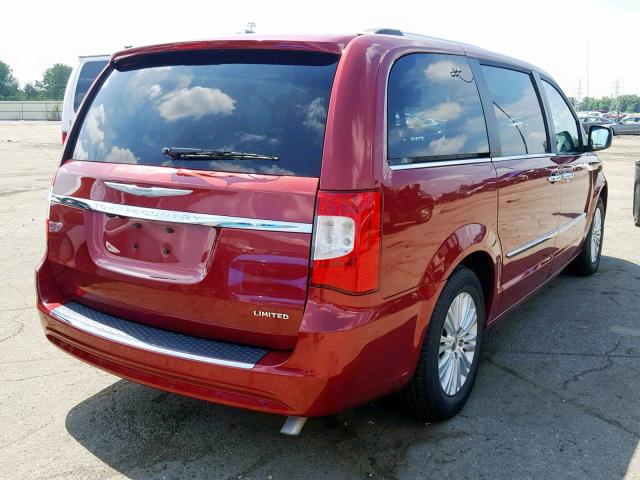 2C4RC1GG4ER312732 - 2014 CHRYSLER TOWN & COU RED photo 4