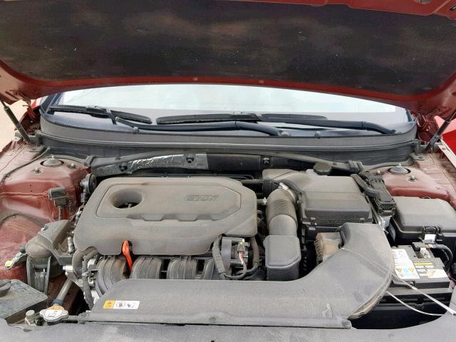 5NPE24AF7GH329396 - 2016 HYUNDAI SONATA SE RED photo 7