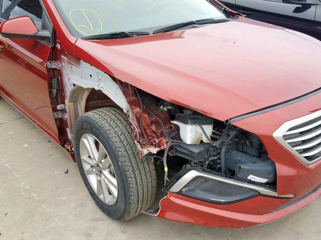 5NPE24AF7GH329396 - 2016 HYUNDAI SONATA SE RED photo 9