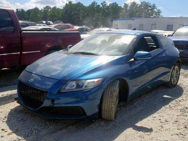 JHMZF1D44DS000116 - 2013 HONDA CR-Z BLUE photo 2