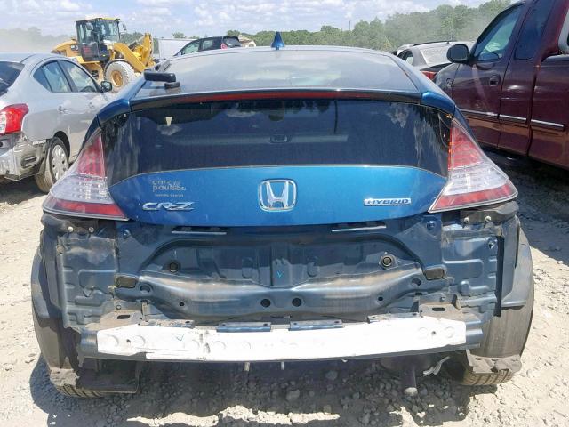 JHMZF1D44DS000116 - 2013 HONDA CR-Z BLUE photo 9