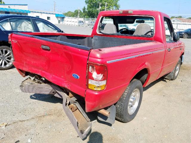 1FTCR10A0VPA22239 - 1997 FORD RANGER RED photo 4