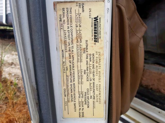 1FDKE30G7KHA17788 - 1989 WINNEBAGO WINNEBAGO TWO TONE photo 10