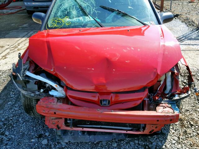 1HGES16335L008656 - 2005 HONDA CIVIC DX V RED photo 7