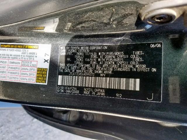 JTLKT324564099373 - 2006 TOYOTA SCION XB 灰色 照片 10