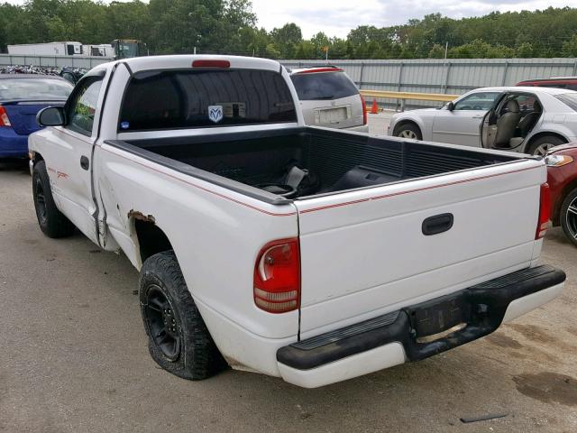 1B7FL26X4WS687367 - 1998 DODGE DAKOTA WHITE photo 3