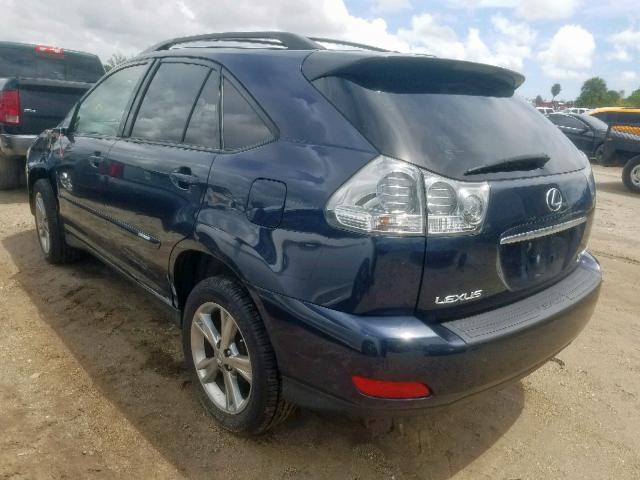 JTJHW31U172022931 - 2007 LEXUS RX 400H BLUE photo 3