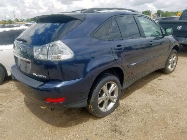 JTJHW31U172022931 - 2007 LEXUS RX 400H BLUE photo 4