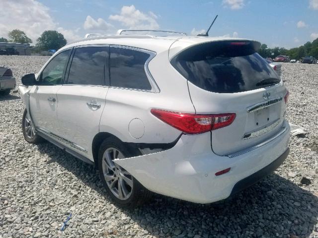 5N1AL0MM8DC349142 - 2013 INFINITI JX35 WHITE photo 3