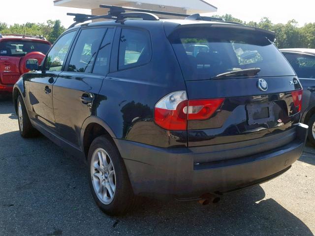 WBXPA734X5WC50505 - 2005 BMW X3 2.5I BLACK photo 3