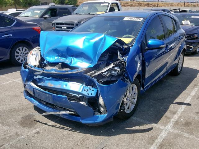 JTDKDTB32C1014048 - 2012 TOYOTA PRIUS C BLUE photo 2