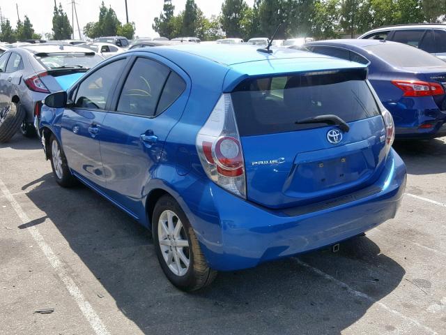 JTDKDTB32C1014048 - 2012 TOYOTA PRIUS C BLUE photo 3