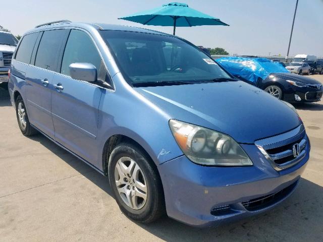 5FNRL38466B079241 - 2006 HONDA ODYSSEY EX BLUE photo 1