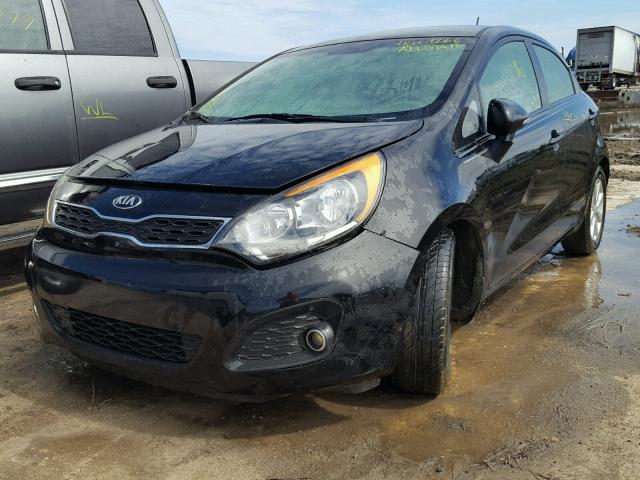 KNADN5A3XF6465266 - 2015 KIA RIO EX BLACK photo 2