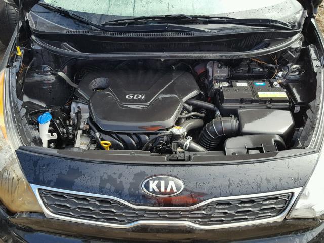 KNADN5A3XF6465266 - 2015 KIA RIO EX BLACK photo 7