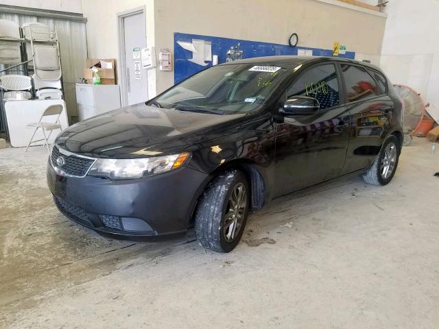 KNAFU5A27B5379156 - 2011 KIA FORTE EX BLACK photo 2