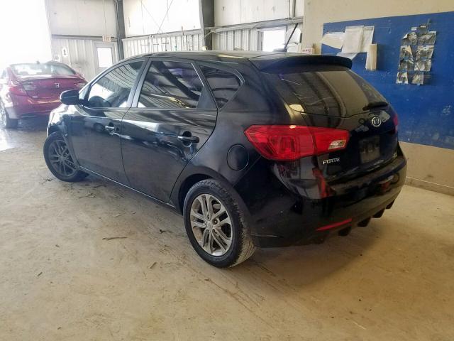 KNAFU5A27B5379156 - 2011 KIA FORTE EX BLACK photo 3