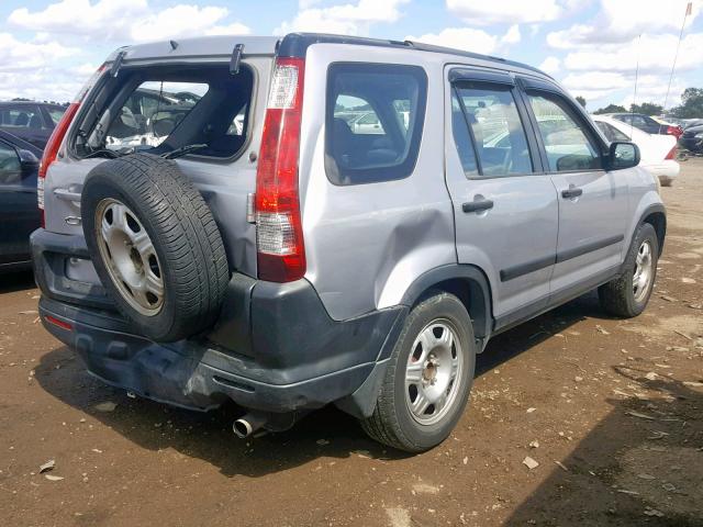 JHLRD68545C011218 - 2005 HONDA CR-V LX SILVER photo 4