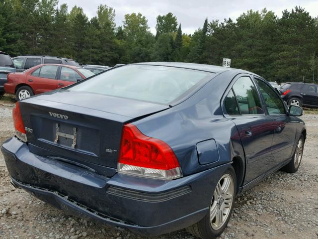 YV1RS592372618120 - 2007 VOLVO S60 2.5T BLUE photo 4