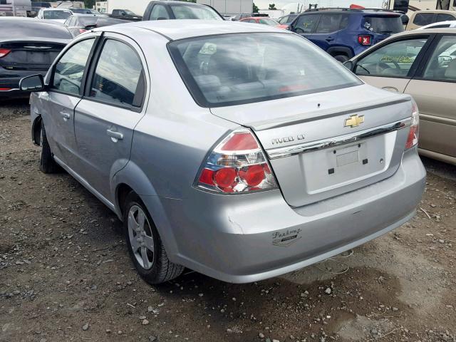 KL1TD5DE8BB234163 - 2011 CHEVROLET AVEO LS SILVER photo 3