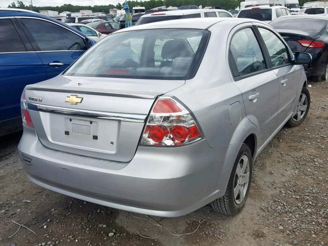 KL1TD5DE8BB234163 - 2011 CHEVROLET AVEO LS SILVER photo 4