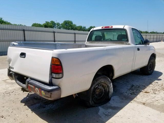 5TBJN32144S440375 - 2004 TOYOTA TUNDRA WHITE photo 4