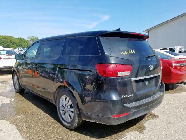 KNDMB5C18H6230391 - 2017 KIA SEDONA LX BLACK photo 3