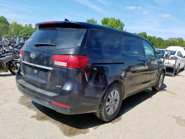 KNDMB5C18H6230391 - 2017 KIA SEDONA LX BLACK photo 4