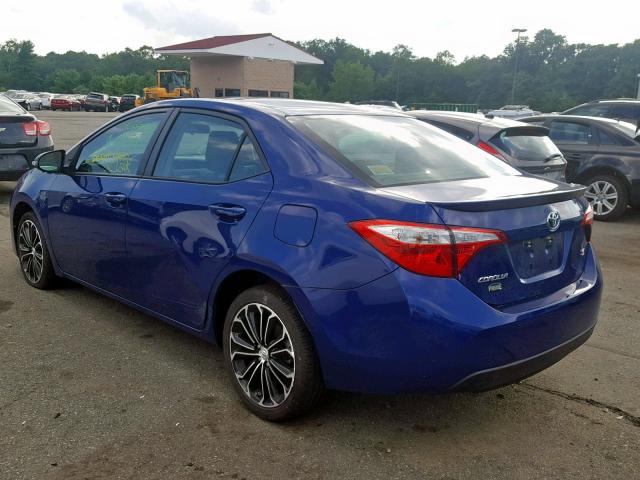 2T1BURHE2GC662597 - 2016 TOYOTA COROLLA L BLUE photo 3