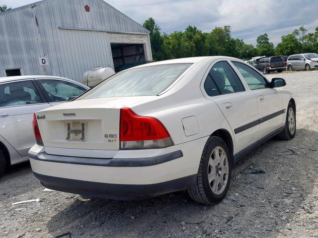 YV1RS58D312070663 - 2001 VOLVO S60 2.4T WHITE photo 4