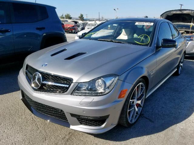 WDDGJ7HB1EG193189 - 2014 MERCEDES-BENZ C 63 AMG GRAY photo 2